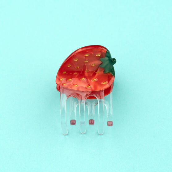 Strawberry mini hair claw clip